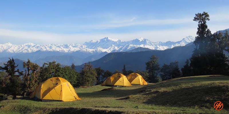 Base Camp in Deoriatal Chandrashila Trek