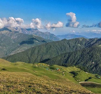 Amazing Green Mountains in Bedni Bugyal Trek