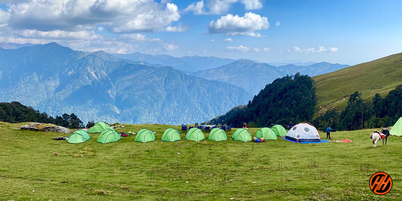 Beautiful campsite in Kush Kalyan Trek