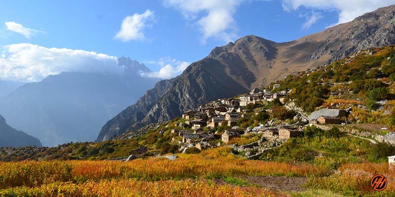 Beautiful Village in Bagini Glacier Trek