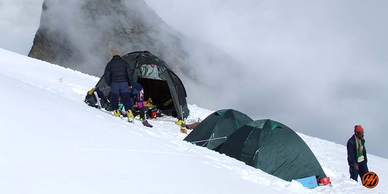 Campsite of Mt. Kamet Expedition