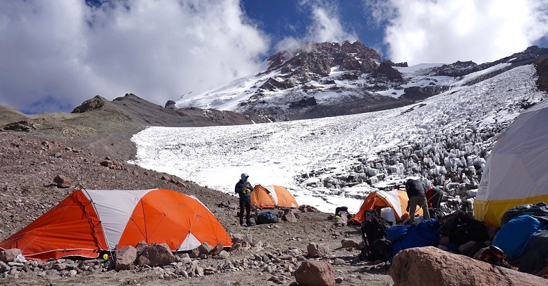 Campsite of Friendship Peak Expedition